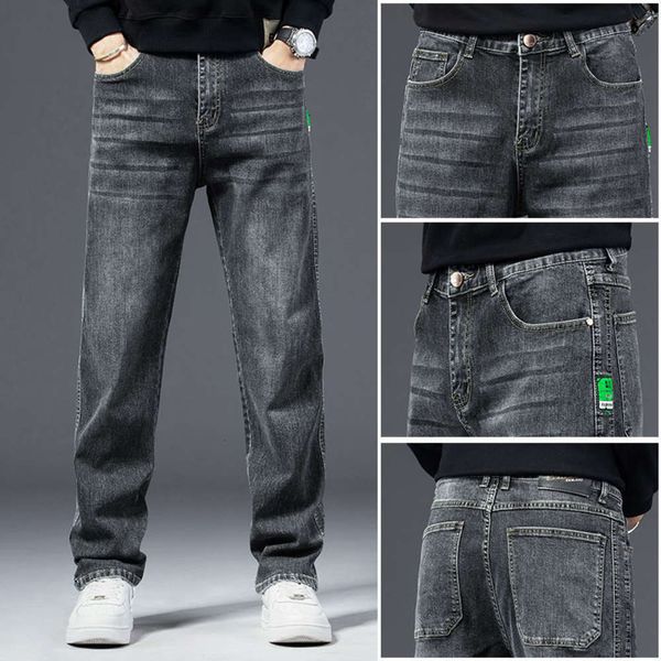 autumn and winter new jeans loose straight wide leg plus fat size high waist elastic casual men's pants, Blue
autumn and winter new jeans loose straight wide leg plus fat size high waist elastic casual men's pants, Blue