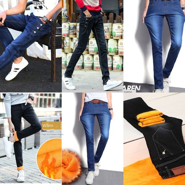 autumn and winter youth plush denim trousers and trousers slim fit elastic legged long pants men's pants trendy men's wear abrns, Blue
autumn and winter youth plush denim trousers and trousers slim fit elastic legged long pants men's pants trendy men's wear abrns, Blue