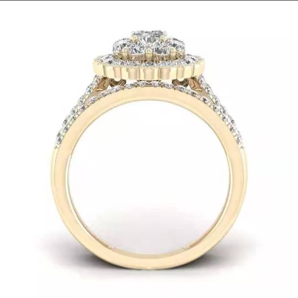 factory direct sales amazon european and american couple couple rings gold-plated inlaid zircon ring, Silver
factory direct sales amazon european and american couple couple rings gold-plated inlaid zircon ring, Silver