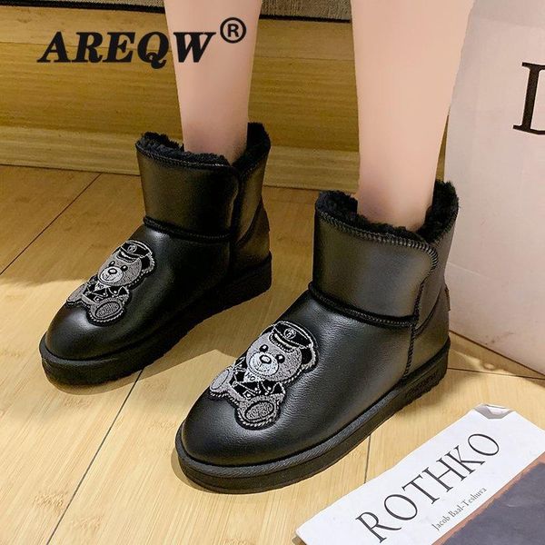 winter boots with fur ankle booties women women's shoes autumn australia flat heel boots-women low heels booties round, Black
winter boots with fur ankle booties women women's shoes autumn australia flat heel boots-women low heels booties round, Black