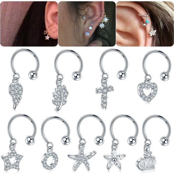 1 шт. сталь diy 9styles cz gem подвеска houncle hoop hood cheance серьги helix tragus rook lobe ear pirecing мода женщины ювелирные изделия, Silver
1 шт. сталь diy 9styles cz gem подвеска houncle hoop hood cheance серьги helix tragus rook lobe ear pirecing мода женщины ювелирные изделия, Silver