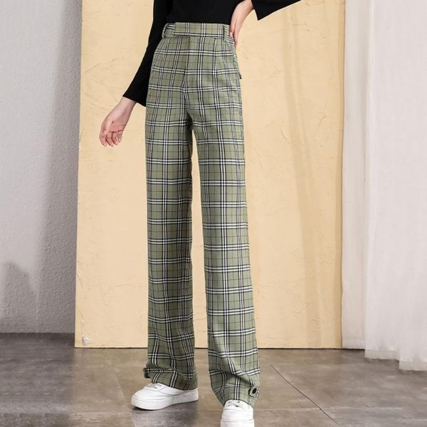 2020 fashion plaid high waist straight pants participants in the spring and autumn new temperament simple trousers plus size, Black;white
2020 fashion plaid high waist straight pants participants in the spring and autumn new temperament simple trousers plus size, Black;white