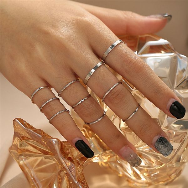 10 шт. / установлен мода простой дизайн anillos vintage золотые серебряные цветные кольца наборы для женщин ювелирные изделия женский boho r, Silver
10 шт. / установлен мода простой дизайн anillos vintage золотые серебряные цветные кольца наборы для женщин ювелирные изделия женский boho r, Silver