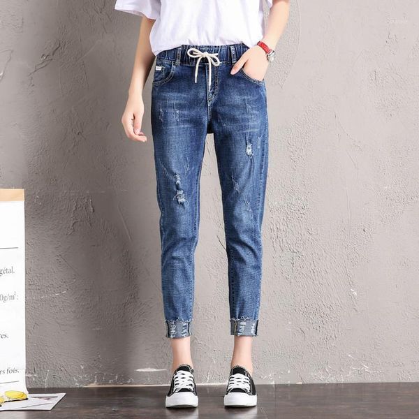 hiawatha 2019 autumn new ankle-length pants women elastic waist hole harem pants casual puls size jeans jst0381, Blue
hiawatha 2019 autumn new ankle-length pants women elastic waist hole harem pants casual puls size jeans jst0381, Blue
