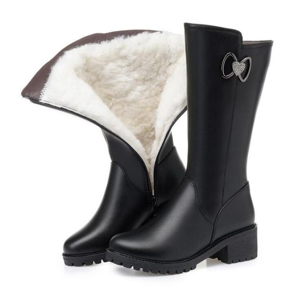 new rhinestone genuine leather inside plush wool warm winter boots in-tube knight boots thick heel shoes snow women, Black
new rhinestone genuine leather inside plush wool warm winter boots in-tube knight boots thick heel shoes snow women, Black