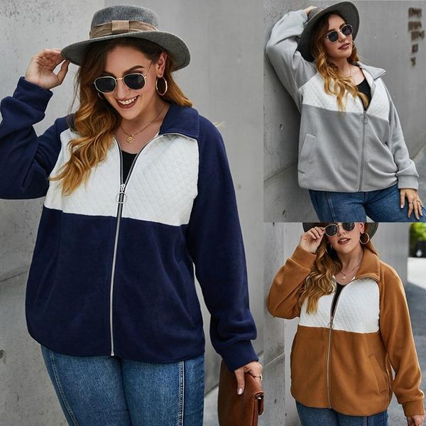plus size jackets for women zip up patchwork long sleeve turn down collar loose casual oversized coat autumn, Black;brown
plus size jackets for women zip up patchwork long sleeve turn down collar loose casual oversized coat autumn, Black;brown