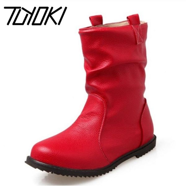tuyoki size 34-52 4 colors women flats boots round toe female mid calf boots fashion classic female short woman footwear, Black
tuyoki size 34-52 4 colors women flats boots round toe female mid calf boots fashion classic female short woman footwear, Black