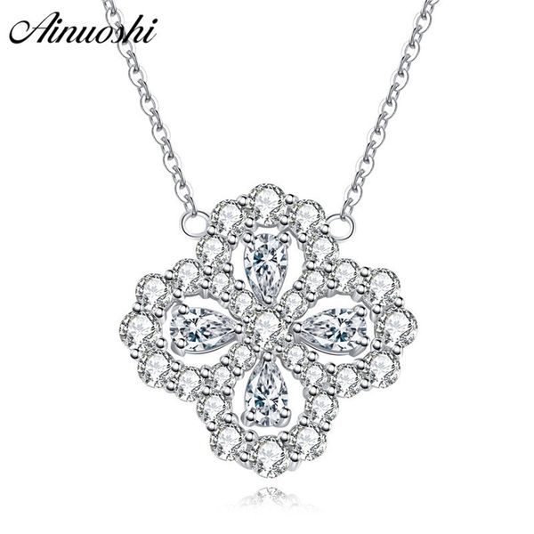 ainuoshi luxury 925 sterling silver pendant necklace for women four leaves long chain necklace wedding jewelry collar de plata y200106
ainuoshi luxury 925 sterling silver pendant necklace for women four leaves long chain necklace wedding jewelry collar de plata y200106