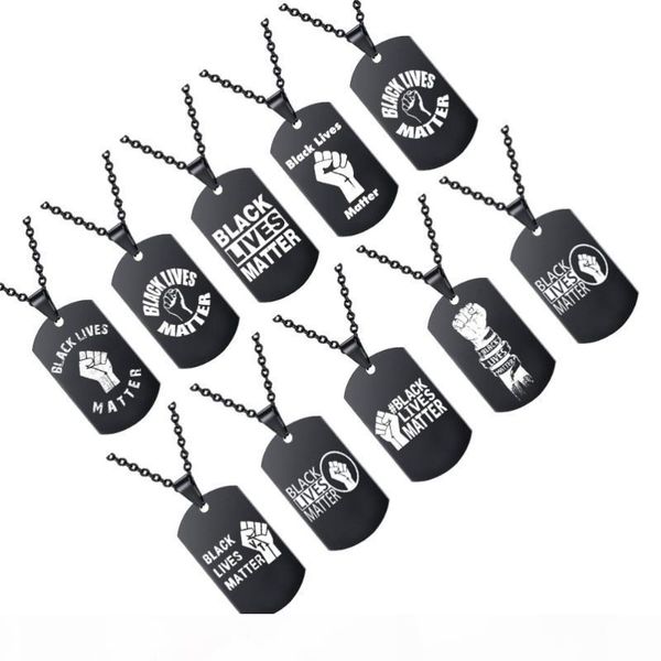 10pcs black lives matter necklace pendant necklace stainless steel neck chain jewelry gift (mixed pattern, Silver
10pcs black lives matter necklace pendant necklace stainless steel neck chain jewelry gift (mixed pattern, Silver