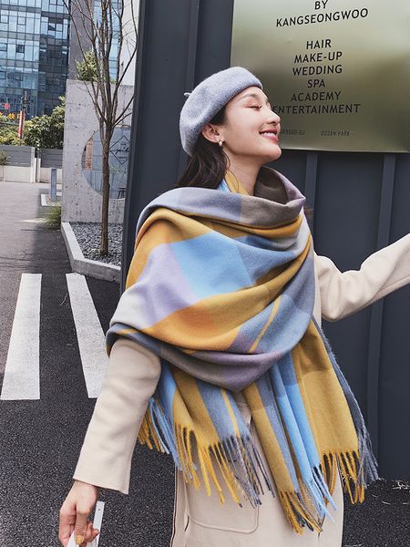 scarves for female students in winter, korean version, versatile, thickened, warm knitted wool, autumn and winter women's bib, Blue;gray
scarves for female students in winter, korean version, versatile, thickened, warm knitted wool, autumn and winter women's bib, Blue;gray