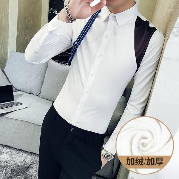 man's shirts smart casual social dress warm england style business slim fit black white long sleeve male men shirts1, White;black
man's shirts smart casual social dress warm england style business slim fit black white long sleeve male men shirts1, White;black
