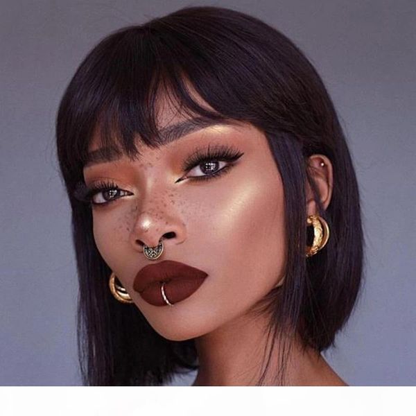 modern show brazilian short straight human hair short bob wigs for women machine made wig 150% density non lace wig, Black;brown
modern show brazilian short straight human hair short bob wigs for women machine made wig 150% density non lace wig, Black;brown