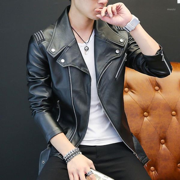 slim leather jacket man spring youth clothing new long sleeve men's leather jacket trend pu men's coat korea 13081, Black
slim leather jacket man spring youth clothing new long sleeve men's leather jacket trend pu men's coat korea 13081, Black