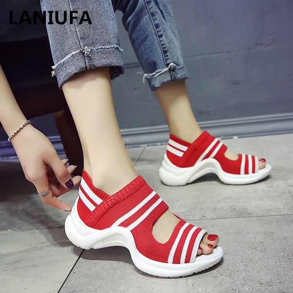 2019 summer women sandals casual wedges comfortable mesh breathable shoes woman casual platform sandals women shoes mujer &104 t200515, Black
2019 summer women sandals casual wedges comfortable mesh breathable shoes woman casual platform sandals women shoes mujer &104 t200515, Black