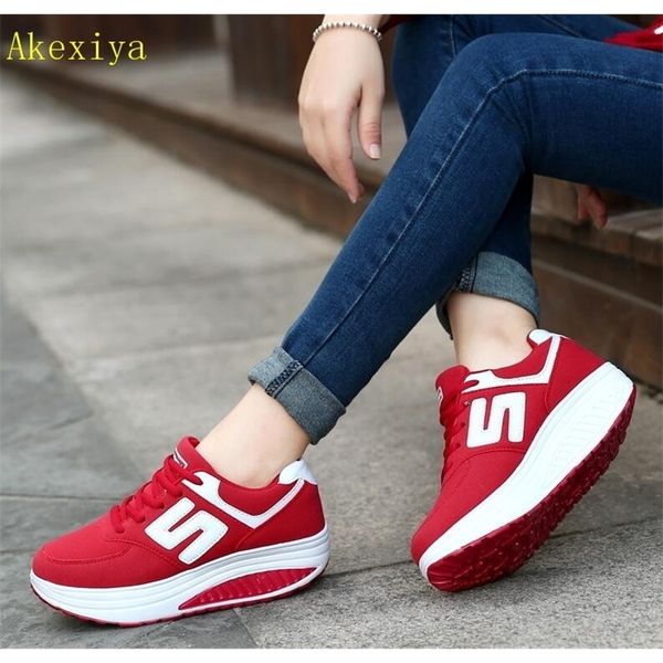 akexiya women breathable mesh lace up casual platforms shoes height increasing rocking shoes sports wedge sneakers y200109, Black
akexiya women breathable mesh lace up casual platforms shoes height increasing rocking shoes sports wedge sneakers y200109, Black