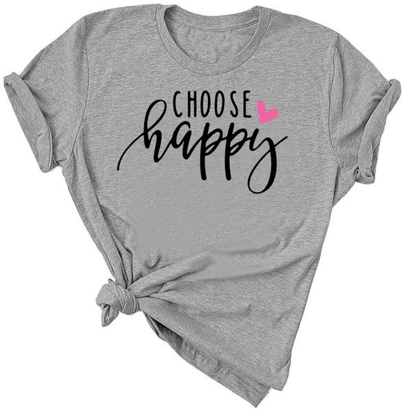 lh20300 europe and the united states choose happy simple fashion english printing casual wild round neck short sleeve t-shirt women, White
lh20300 europe and the united states choose happy simple fashion english printing casual wild round neck short sleeve t-shirt women, White