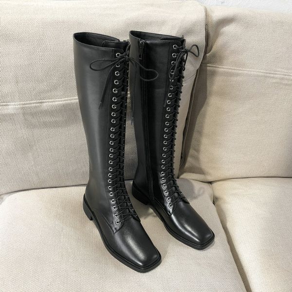 2021 zipper+cross tied women knee high boots party dancing shoes woman genuine leather high heels autumn winter fashion boots, Black
2021 zipper+cross tied women knee high boots party dancing shoes woman genuine leather high heels autumn winter fashion boots, Black