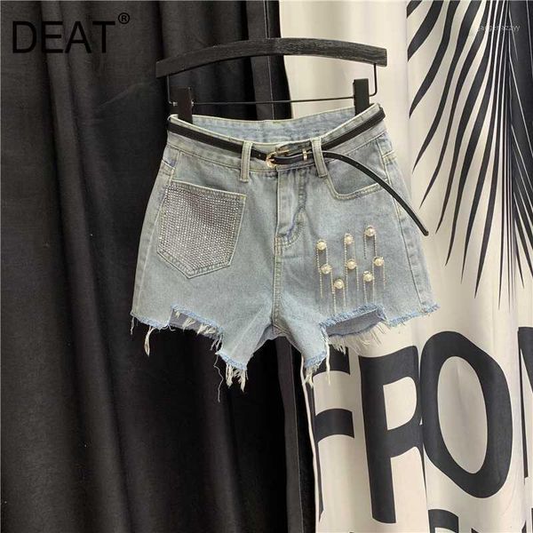 women's jeans deat high waist fashion girl's tassels vintage pearl spliced zippers light color denim shorts female s wm76705xl1, Blue
women's jeans deat high waist fashion girl's tassels vintage pearl spliced zippers light color denim shorts female s wm76705xl1, Blue