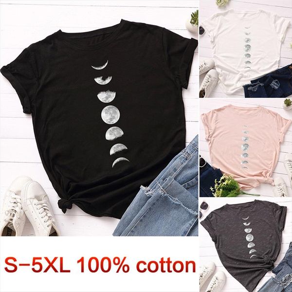 plus size s 5xl new moon planet print t shirt women shirts 100% cotton o neck short sleeve female t shirt, White
plus size s 5xl new moon planet print t shirt women shirts 100% cotton o neck short sleeve female t shirt, White