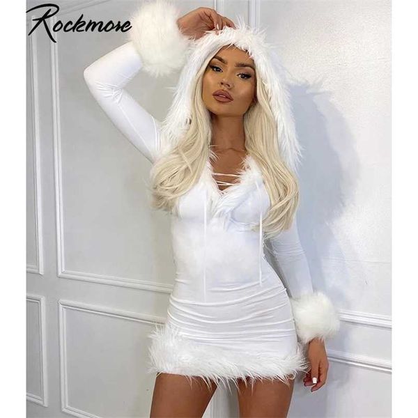 rockmore furry long sleeve hooded bodycon mini dresse white v neck fuzzy dress skinny christmas party streetwear winter 211221, Black;gray
rockmore furry long sleeve hooded bodycon mini dresse white v neck fuzzy dress skinny christmas party streetwear winter 211221, Black;gray