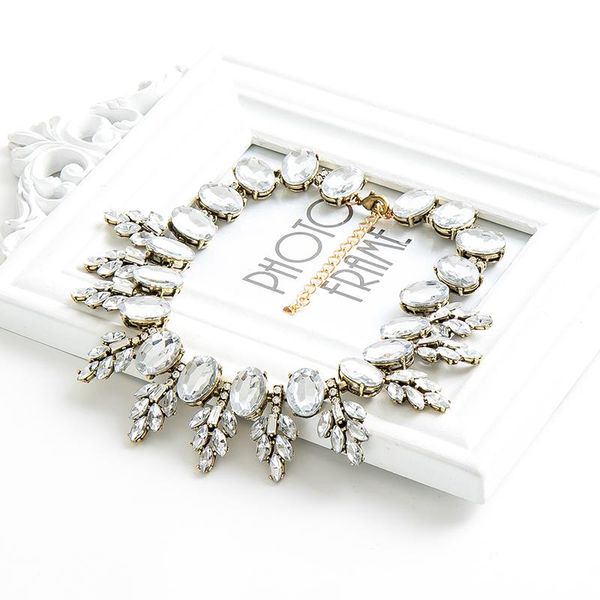 blue flower-shaped necklace new rhinestone collar necklaces short clavicle retro exquisite elegant women's jewelry bijoux, Golden;silver
blue flower-shaped necklace new rhinestone collar necklaces short clavicle retro exquisite elegant women's jewelry bijoux, Golden;silver