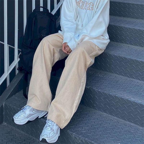 new autumn spring harajuku men's straight pants corduroy solid wide-leg pant women loose casual trousers, Black;white
new autumn spring harajuku men's straight pants corduroy solid wide-leg pant women loose casual trousers, Black;white