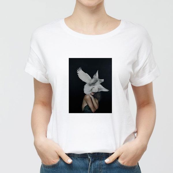 new cotton harajuku aesthetics tshirt flowers feather print short sleeve & tees fashion casual 90s girls t shirt, White
new cotton harajuku aesthetics tshirt flowers feather print short sleeve & tees fashion casual 90s girls t shirt, White