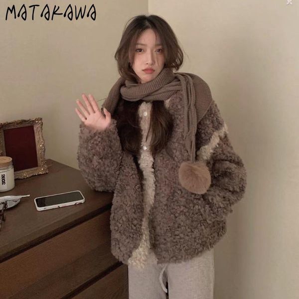 matakawa thickened imitation lamb velvet coat women autumn and winter 2020 korean casual women jacket long-sleeved top, Black;brown
matakawa thickened imitation lamb velvet coat women autumn and winter 2020 korean casual women jacket long-sleeved top, Black;brown