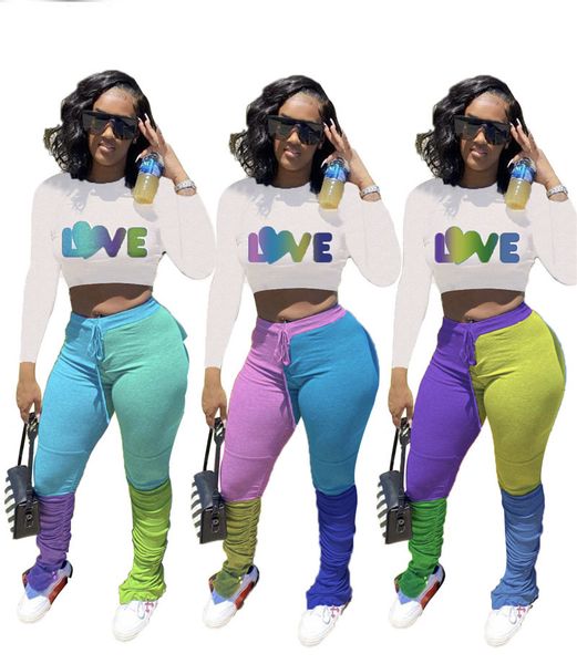 women tracksuit letters love long sleeve sweatshirts crop contrast color pleated trousers pants two pieces outfits sport suit d102603, Gray
women tracksuit letters love long sleeve sweatshirts crop contrast color pleated trousers pants two pieces outfits sport suit d102603, Gray