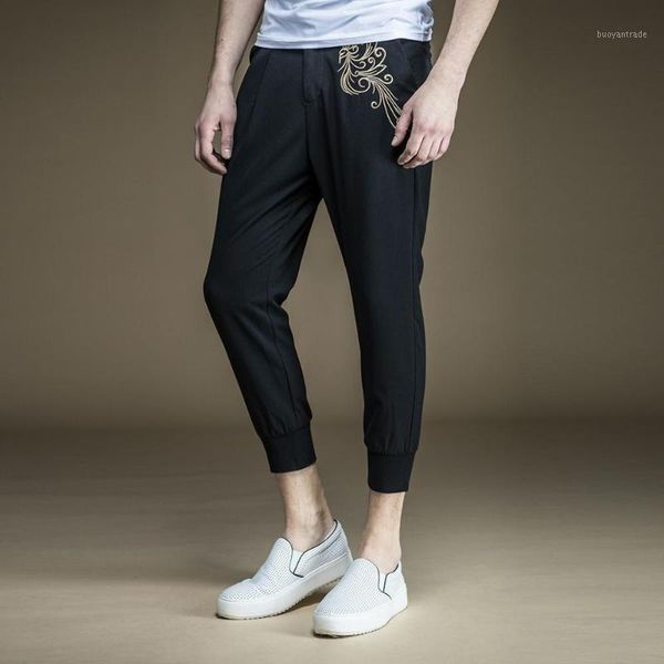 men's pants fashion men's male 2021 sale black spring style slim embroidered cropped pant trousers b1727174431
men's pants fashion men's male 2021 sale black spring style slim embroidered cropped pant trousers b1727174431