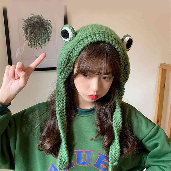 korean women cute frog hat knitted woolen beanie autumn and winter big eyes frog hats headgear warm ear cap tide, Blue;gray
korean women cute frog hat knitted woolen beanie autumn and winter big eyes frog hats headgear warm ear cap tide, Blue;gray