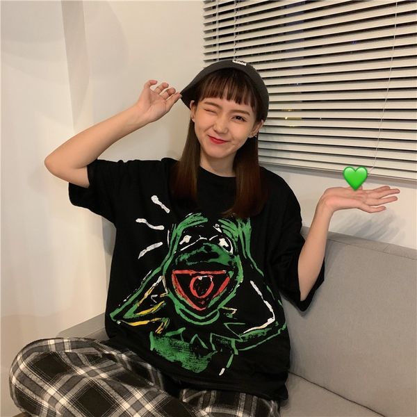 vuvee weird cotton 6535 cartoon printed round neck short sleeve loose for women summer for t-shirt new student t-shirt large size coa, Black
vuvee weird cotton 6535 cartoon printed round neck short sleeve loose for women summer for t-shirt new student t-shirt large size coa, Black