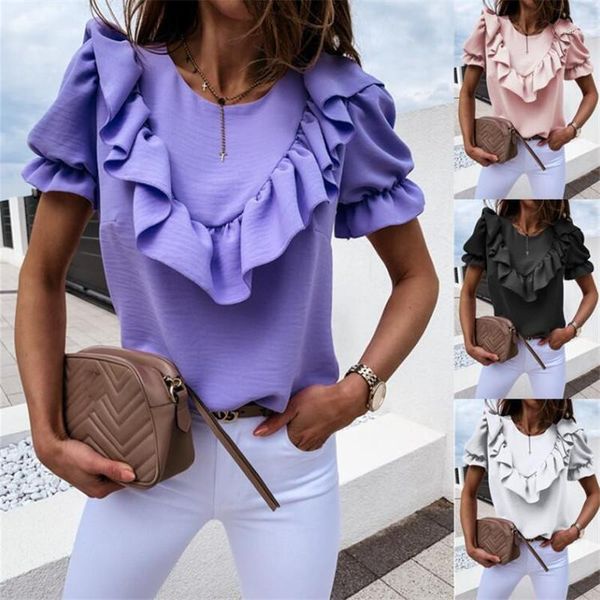 2020 summer popular purple ruffled detail women modern ladies short puff sleeve lolita style soft quality t shirt streetwear1, White
2020 summer popular purple ruffled detail women modern ladies short puff sleeve lolita style soft quality t shirt streetwear1, White