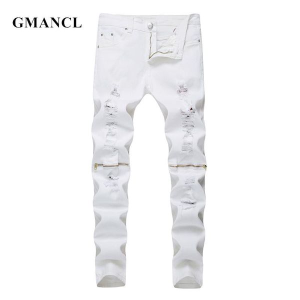men's jeans gmancl fashion mens knee zipper ripped cotton red black white elastic slim men motorcycle denim joggers skinny, Blue
men's jeans gmancl fashion mens knee zipper ripped cotton red black white elastic slim men motorcycle denim joggers skinny, Blue