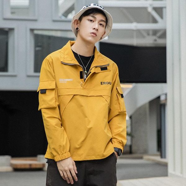 men hip hop windbreaker jacket harajuku streetwear retro jacket coats multi pockets fashion zipper jackets spring autumn 2020, Black;brown
men hip hop windbreaker jacket harajuku streetwear retro jacket coats multi pockets fashion zipper jackets spring autumn 2020, Black;brown