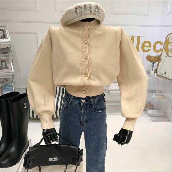 niche design retro knitted cardigan short women winter new sweater lantern sleeve and loose jackets slim sweater outwear1, White
niche design retro knitted cardigan short women winter new sweater lantern sleeve and loose jackets slim sweater outwear1, White