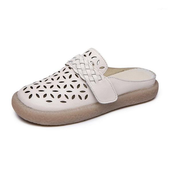 retro women summer slippers genuine leather beach flat slippers women slides round toe soft comfortable sandals1, Black
retro women summer slippers genuine leather beach flat slippers women slides round toe soft comfortable sandals1, Black