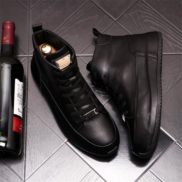 autumn casual men flats hip hop high ankle boots male punk luxury sneakers zapatillas hombre, Black
autumn casual men flats hip hop high ankle boots male punk luxury sneakers zapatillas hombre, Black