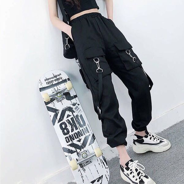 the 2021 female new fashions load women's elastic wide corridors loose ankle length streetwear haren pants dyym, Black;white
the 2021 female new fashions load women's elastic wide corridors loose ankle length streetwear haren pants dyym, Black;white