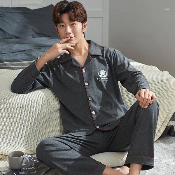 100% cotton sleepwear men long sleeves pajamas set 2pieces mens soft nightwear1, Black;brown
100% cotton sleepwear men long sleeves pajamas set 2pieces mens soft nightwear1, Black;brown