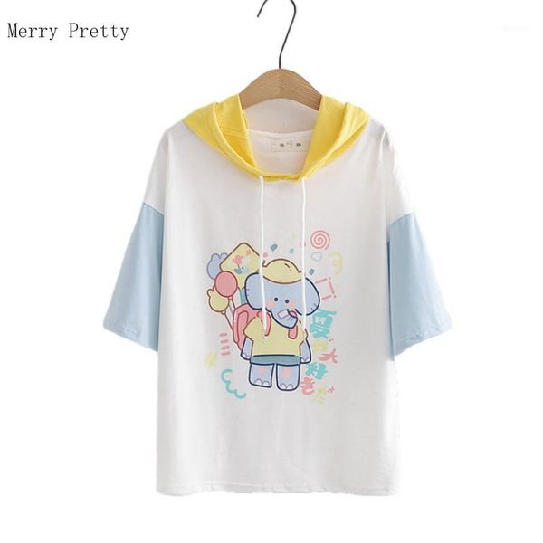 women short sleeve hoodies and sweatshirts cartoon print patchwork hooded pullover femme casual loose drawstring tracksuits1, Black
women short sleeve hoodies and sweatshirts cartoon print patchwork hooded pullover femme casual loose drawstring tracksuits1, Black