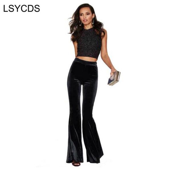 women's pants & capris lsycds 2021 autumn velvet fashion female slimming high waist england style business casual long flares trousers, Black;white
women's pants & capris lsycds 2021 autumn velvet fashion female slimming high waist england style business casual long flares trousers, Black;white