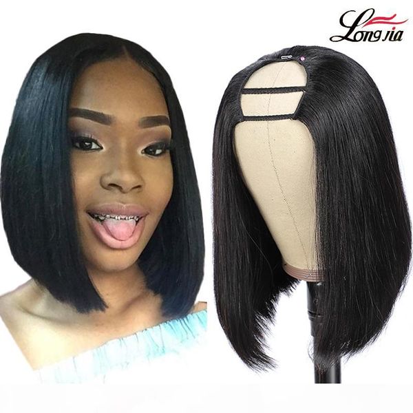 u part none lace wigs brazilian straight human hair short bob for black women pre plucked short bob wigs, Black;brown
u part none lace wigs brazilian straight human hair short bob for black women pre plucked short bob wigs, Black;brown