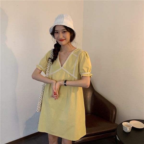 2021 new summer version v-neck design contrast colour umbrella korean meat bubble short sleeve female en0h, Black;gray
2021 new summer version v-neck design contrast colour umbrella korean meat bubble short sleeve female en0h, Black;gray