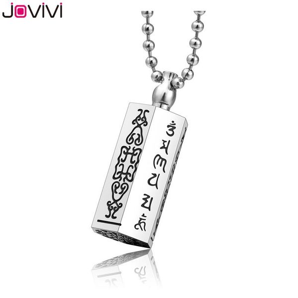 jovivi brand new 1pc stainless steel buddhist om mani padme hum prayer bottle keepsake urn pendant necklace 24" memorial jewelry, Silver
jovivi brand new 1pc stainless steel buddhist om mani padme hum prayer bottle keepsake urn pendant necklace 24" memorial jewelry, Silver