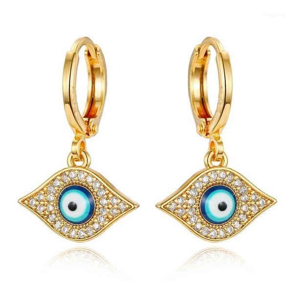 1pair micro-inlay zircon turkish evil eye hoop earrings for women glitter gold color crystal circle small earring turkey jewelry1, Golden;silver
1pair micro-inlay zircon turkish evil eye hoop earrings for women glitter gold color crystal circle small earring turkey jewelry1, Golden;silver
