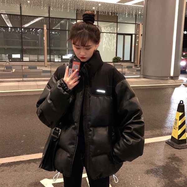 2021 winter jackets women pu leather coats woman down cotton jacket female parkas oversize mujer chaqueta tn1087, Black
2021 winter jackets women pu leather coats woman down cotton jacket female parkas oversize mujer chaqueta tn1087, Black