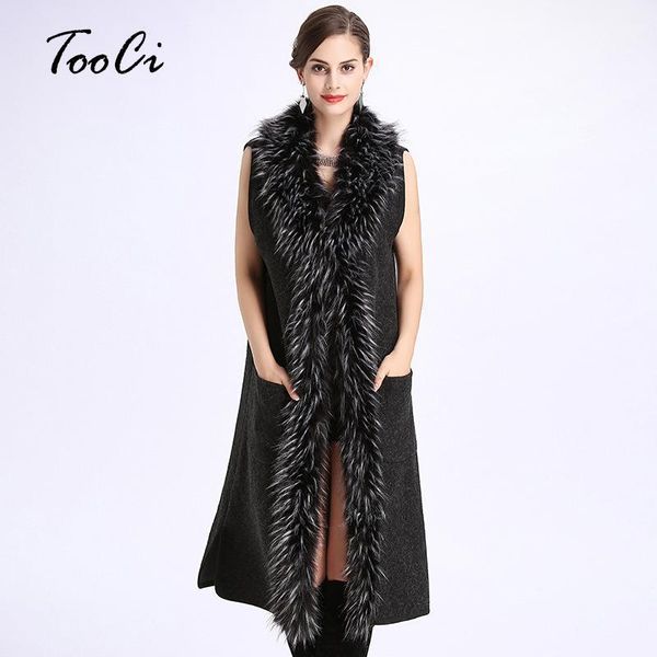 new spring women black v-collar vest jacket lady fashion faux fur collar sleeveless knit cardigan poncho1
new spring women black v-collar vest jacket lady fashion faux fur collar sleeveless knit cardigan poncho1