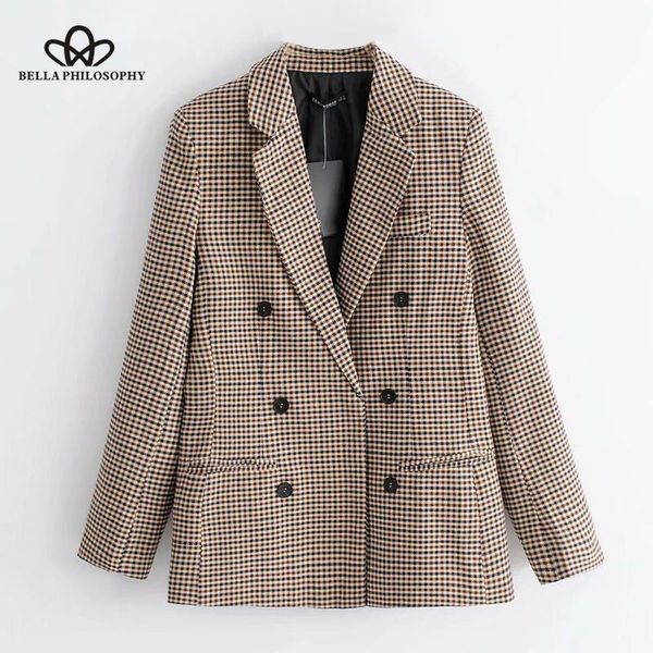 women's suits & blazers herstory women vintage plaid long sleeve jacket double breasted blazer office lady outerwear 2021 autumn, White;black
women's suits & blazers herstory women vintage plaid long sleeve jacket double breasted blazer office lady outerwear 2021 autumn, White;black