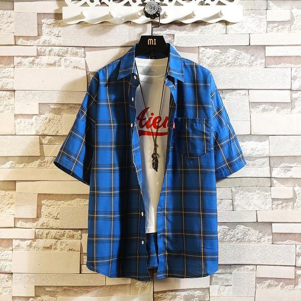 harajuku fashion summer plaid shirts mens short sleeve cotton shirts male casual blouse streetwear camisas hombre plus size1, White;black
harajuku fashion summer plaid shirts mens short sleeve cotton shirts male casual blouse streetwear camisas hombre plus size1, White;black